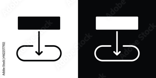 Diagram next icon silhouette collection in black and white flat solid versions for graphic designs
