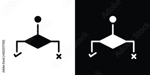 Condition icon silhouette collection in black and white flat solid versions for graphic designs