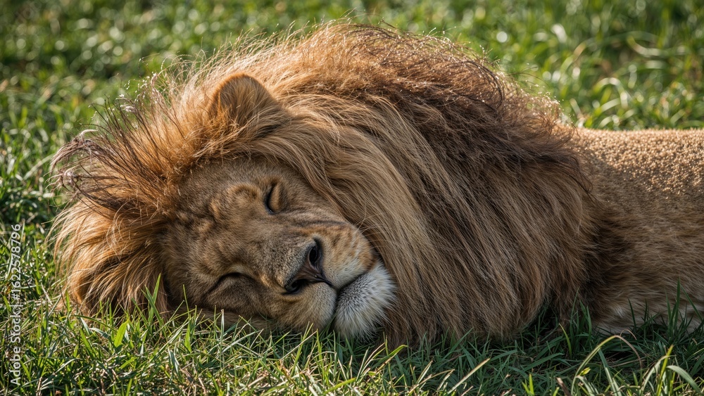 Naklejka premium Big cat taking a nap