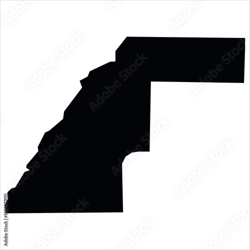 Western Sahara Sillouette Vector Isloated On White Background