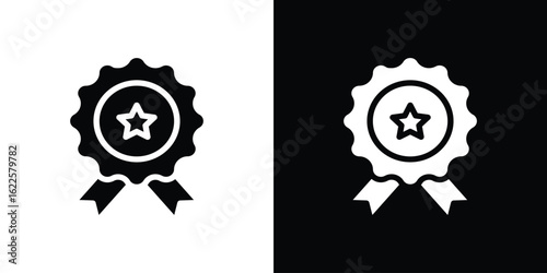 Award icon silhouette collection in black and white flat solid versions for graphic designs