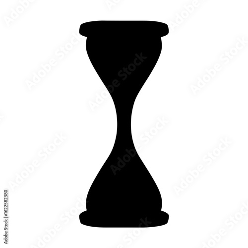 Silhouette of an hourglass, representing time passing and its fleeting nature