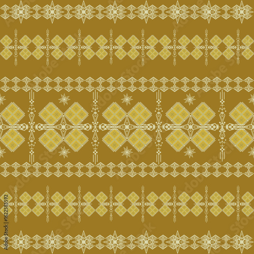 Thai geometric seamless vector pattern Great for fabric packaging wallpaper wrap carpet decorative illusion and decor projects. Fully editable EPS file included.