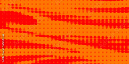 Dots halftone orange color pattern gradient texture with technology digital background. Dots pop art comics with summer background.