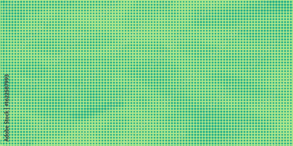 Turquoise pop art background with halftone polka dots in retro comic style, vector illustration template eps10