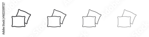 Pillow icon vector collection, illustration logo template in trendy thin line editable strokes style.