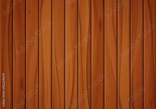 Vector wooden panel background. Horizontal realistic brown wood grain texture, dark natural textured wall, top view of empty wooden floor. Vintage parquet, textured surface soft wood planks backdrop.