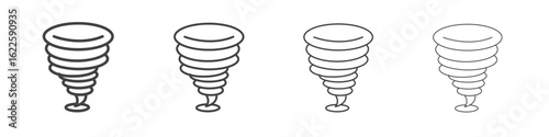 Tornado icon vector collection, illustration logo template in trendy thin line editable strokes style.
