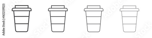 Togo Cup icon vector collection, illustration logo template in trendy thin line editable strokes style.