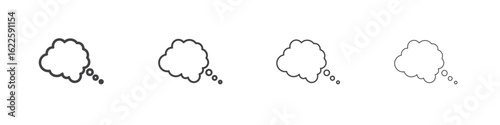 Thought bubble icon vector collection, illustration logo template in trendy thin line editable strokes style.