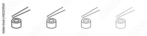 Sushi icon vector collection, illustration logo template in trendy thin line editable strokes style.