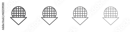 Stroopwafel icon vector collection, illustration logo template in trendy thin line editable strokes style.