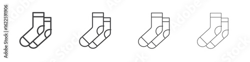 Socks icon vector collection, illustration logo template in trendy thin line editable strokes style.