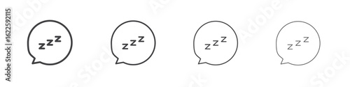 Snooze icon vector collection, illustration logo template in trendy thin line editable strokes style.