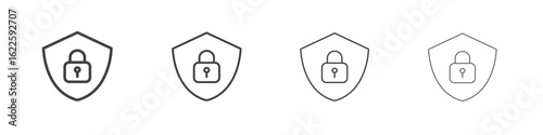 Security icon vector collection, illustration logo template in trendy thin line editable strokes style.