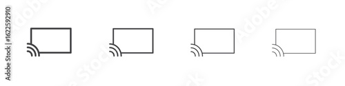 Screencast icon vector collection, illustration logo template in trendy thin line editable strokes style.