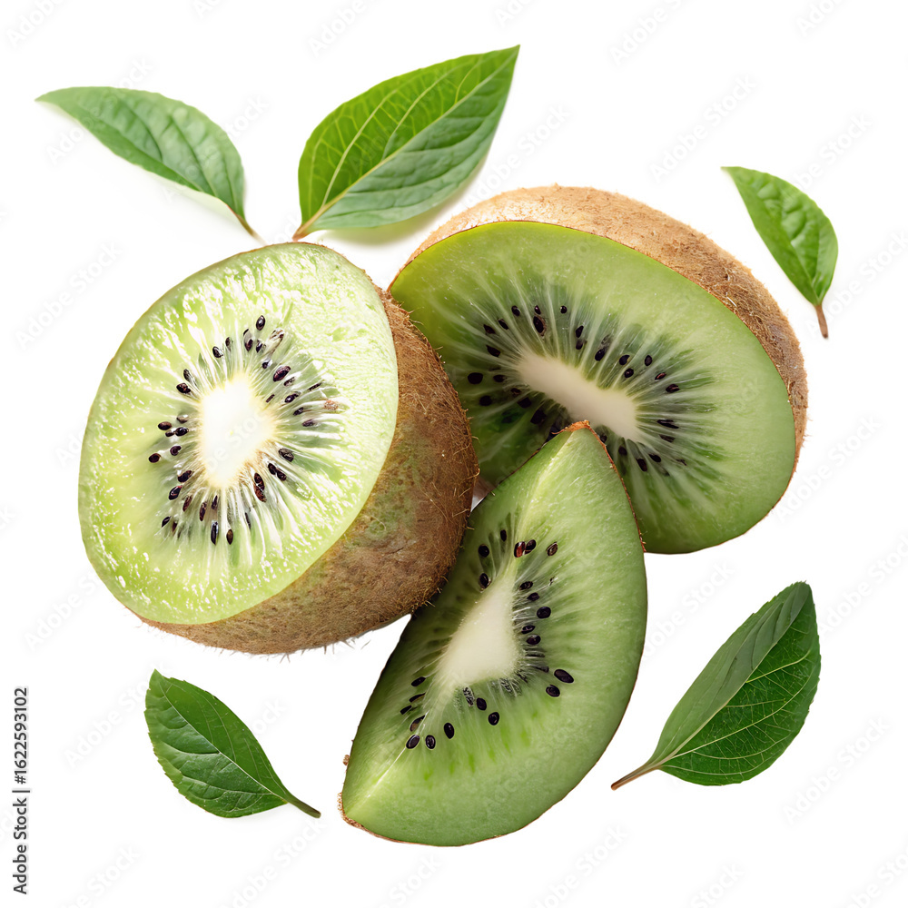Fototapeta premium set of kiwi fruit png