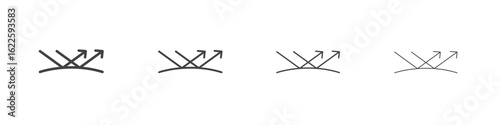 Reflect icon vector collection, illustration logo template in trendy thin line editable strokes style.