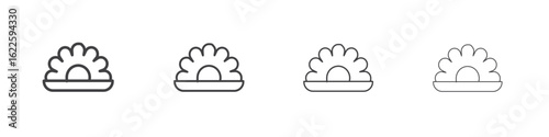 Pearl icon vector collection, illustration logo template in trendy thin line editable strokes style.