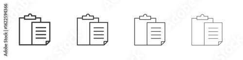 Paste icon vector collection, illustration logo template in trendy thin line editable strokes style.
