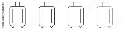 Luggage icon vector collection, illustration logo template in trendy thin line editable strokes style.
