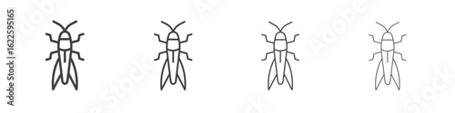 Locust icon vector collection, illustration logo template in trendy thin line editable strokes style.