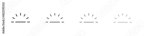 Keyboard brightness icon vector collection, illustration logo template in trendy thin line editable strokes style.