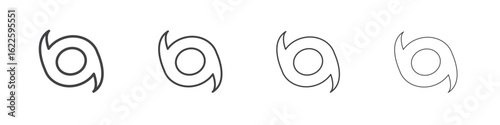 Hurricane icon vector collection, illustration logo template in trendy thin line editable strokes style.