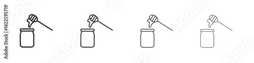 Honey pot icon vector collection, illustration logo template in trendy thin line editable strokes style.