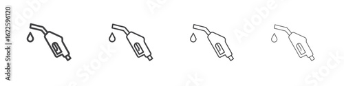 Fuel icon vector collection, illustration logo template in trendy thin line editable strokes style.