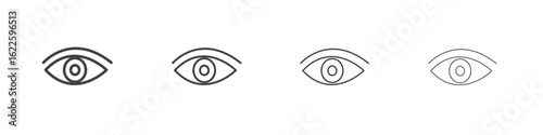 Eyes icon vector collection, illustration logo template in trendy thin line editable strokes style.