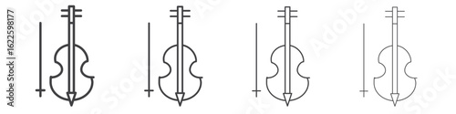 Cello icon vector collection, illustration logo template in trendy thin line editable strokes style.