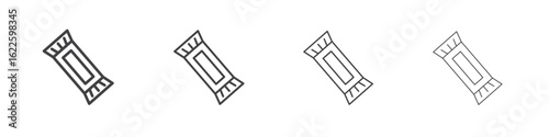 Candy-bar icon vector collection, illustration logo template in trendy thin line editable strokes style.