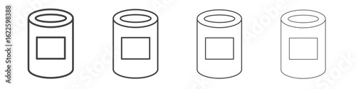 Can food icon vector collection, illustration logo template in trendy thin line editable strokes style.