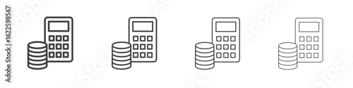 Budget icon vector collection, illustration logo template in trendy thin line editable strokes style.