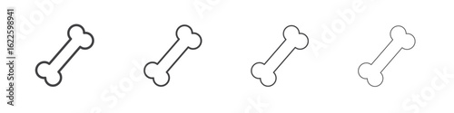 Bone icon vector collection, illustration logo template in trendy thin line editable strokes style.