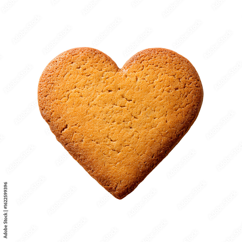 Fototapeta premium Heart shaped cookie on black background sweet treat baked good