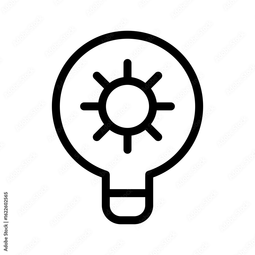 Obraz premium light bulb line icon