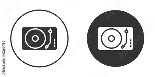 Turntable icon in glyph style for web Design. UI UX icons
