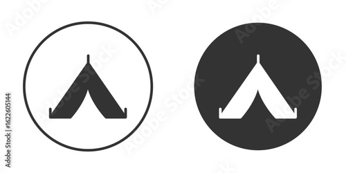 Tent icon in glyph style for web Design. UI UX icons