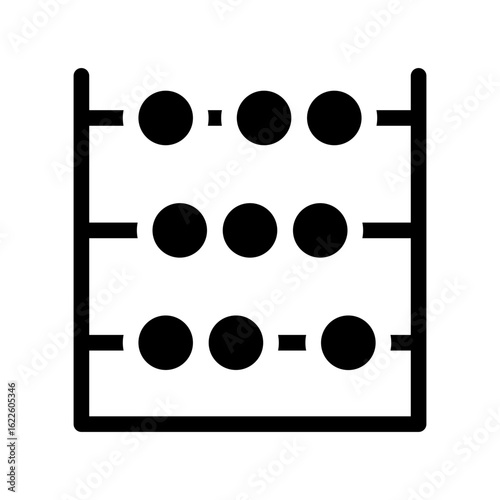 abacus glyph icon