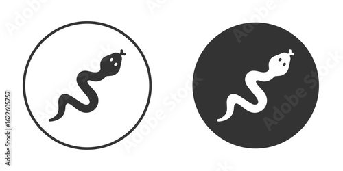 Snake icon in glyph style for web Design. UI UX icons
