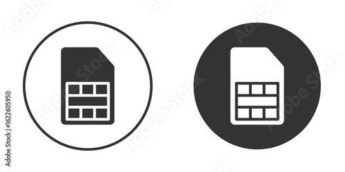 Sim card icon in glyph style for web Design. UI UX icons