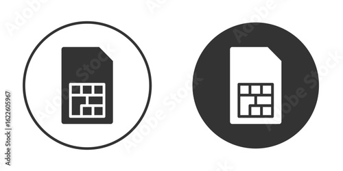 Sim card icon in glyph style for web Design. UI UX icons