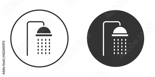 Shower icon in glyph style for web Design. UI UX icons