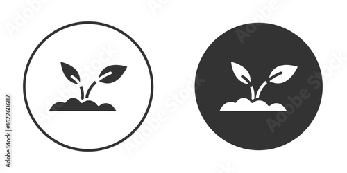 Seedling icon in glyph style for web Design. UI UX icons