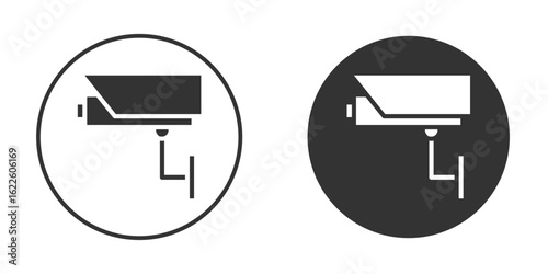 Security camera icon in glyph style for web Design. UI UX icons