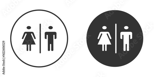 Restroom icon in glyph style for web Design. UI UX icons
