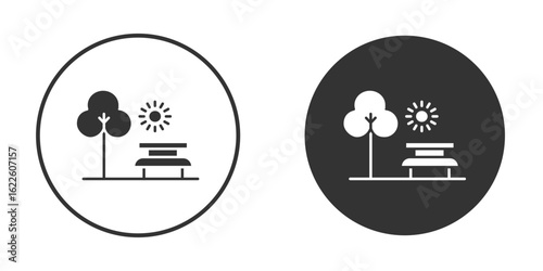 park icon in glyph style for web Design. UI UX icons