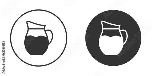 Jug icon in glyph style for web Design. UI UX icons